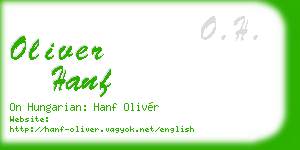 oliver hanf business card
